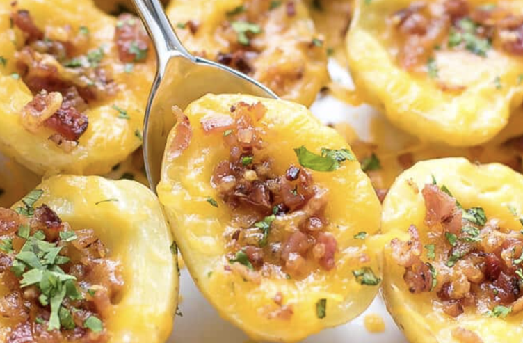 Cheesy Crispy Baked Potato Bites