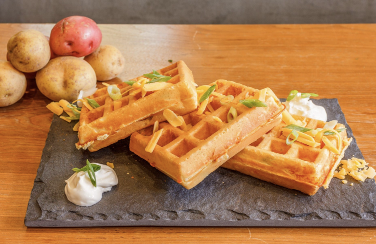 Cheesy Potato Waffles